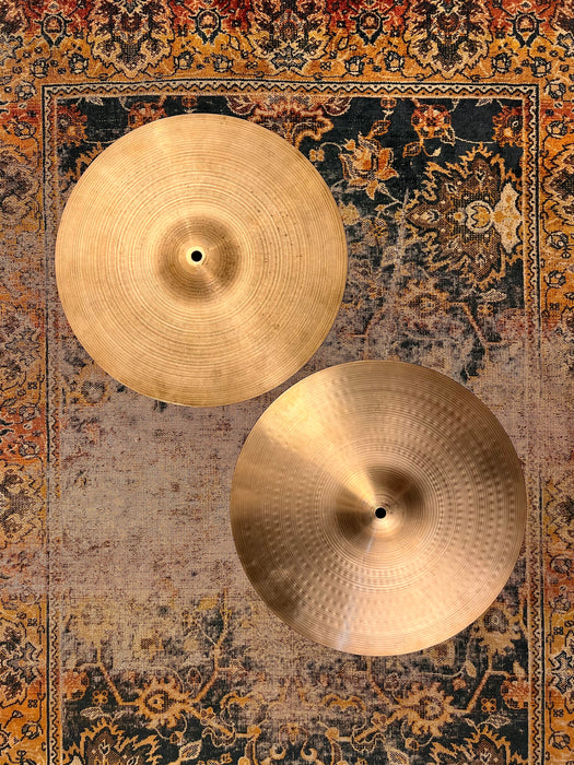 LIGHT WHISPY 1960s Vintage Zildjian 14” EARLY New Beat Hihats 769 1207 g