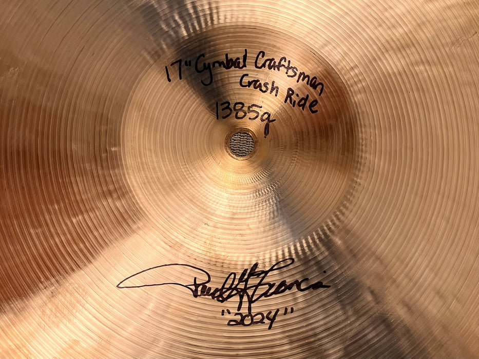 Paul Francis Custom Royal Cymbals CRASH RIDE 17” 1385 g Shimmering Clean Look and Tone PERFECT