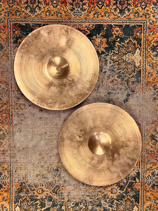1950s Vintage Zildjian 14” Hihats 710 740 g ULTRA PAPER THIN! LIGHT WHISPY! CLEAN! Glorious!!