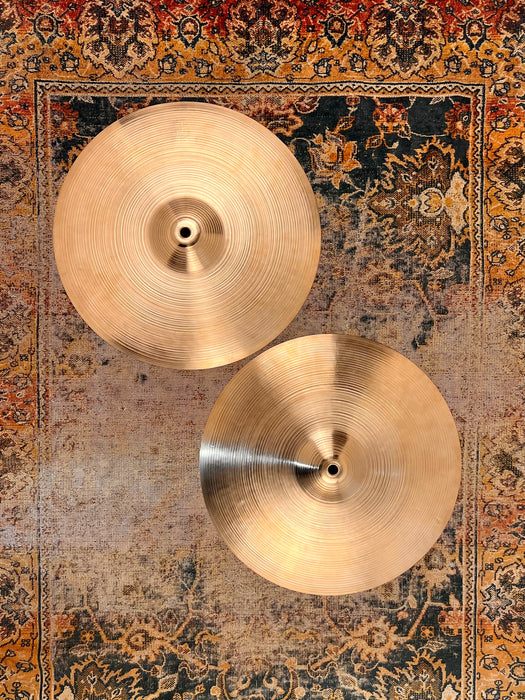 1960s Vintage Zildjian 14” Hihats PAPER THIN 732 768 g CLEAN! Light Complex! RINGO! Hand Hammered!