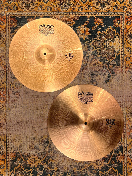 THIN PAISTE 2002 15" BIG BEAT HIHATS 802 945 g WHY PAY $480?