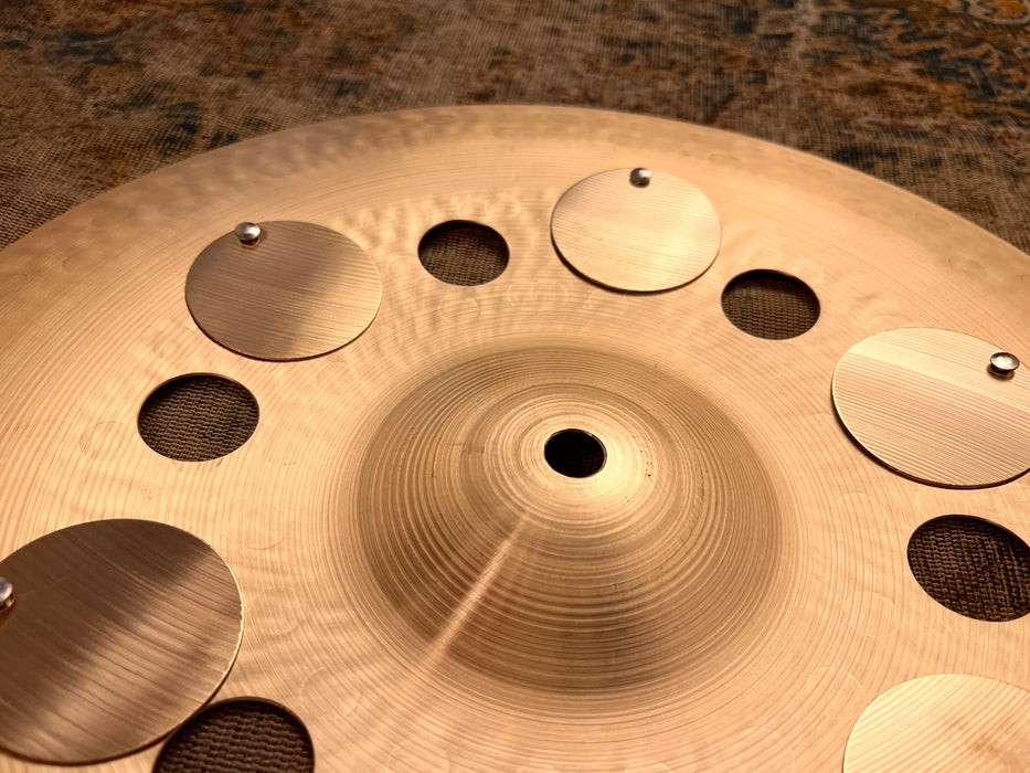 RARE Sabian ZEN EFFECTS NOVO CHINA Hihat Sizzle EFX 14” ONLY 760 g w/ UNIQUE HUGE RIVETS