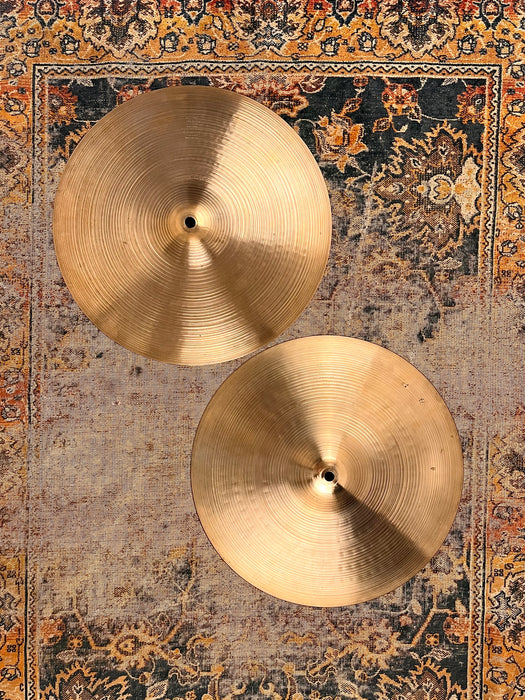 Vintage Zildjian 1960s New Beat Hihats 14s” LIGHT 806 1304 g THIN DRY Complex! EARLY NB!