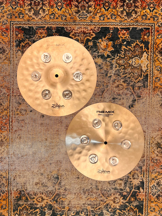 Zildjian REMIX JINGLE Hihats 13” 886 1192 g CLEAN w/ ALL 12 Factory JINGLES! Very RARE! Amazing!