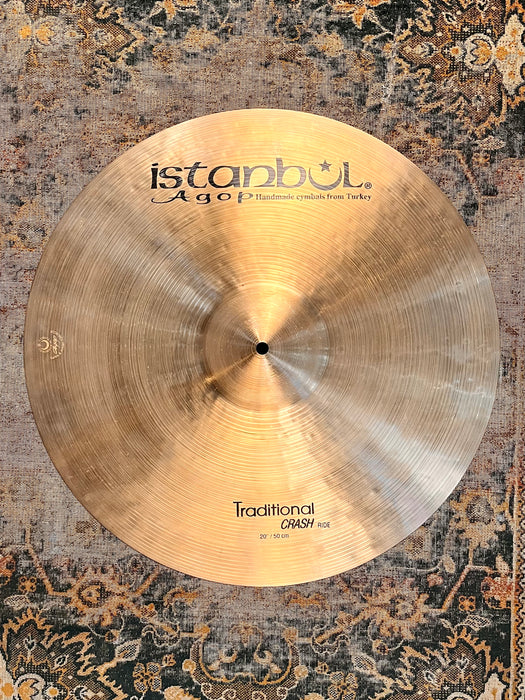 Earlier ISTANBUL AGOP Traditional Factory CRASH RIDE 20” 2066 g Amazing DARK Complex Crashable