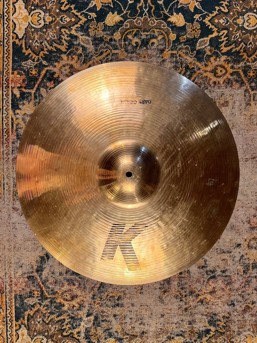 RARE Vintage Zildjian 1980s K 19” DARK CRASH BRILLIANT 1671 g Clean DARK