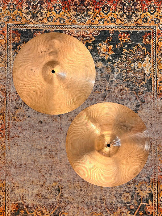 1950s Vintage Zildjian Hand Hammered ULTRA Paper Thin Hihats 13” 592 652 g LIGHT! Whispy! AMAZING