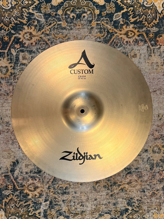 Paper Thin Dark Shimmering Zildjian A Custom 18” Crash 1236 g CLEAN Don’t Pay $345