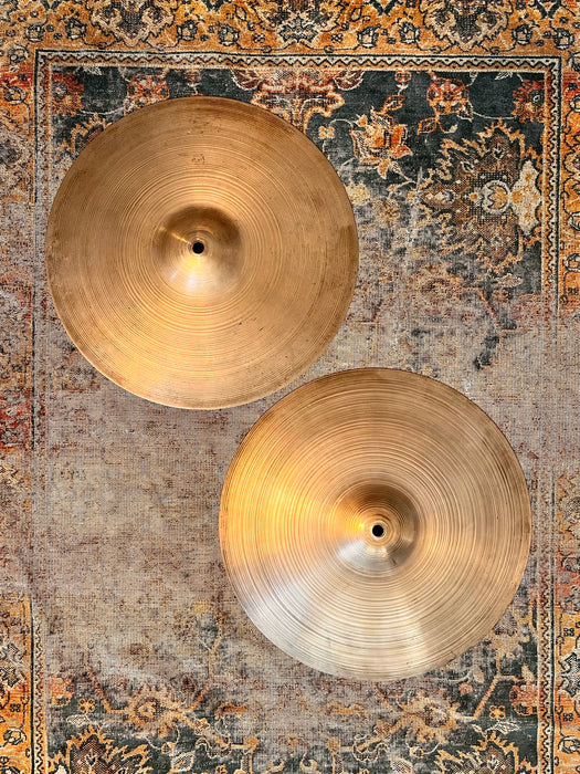 Vintage Zildjian 1960s New Beat 14” Hihats Only 852 1203 g LIGHT! AMAZING Tone! EARLY NEW BEATS