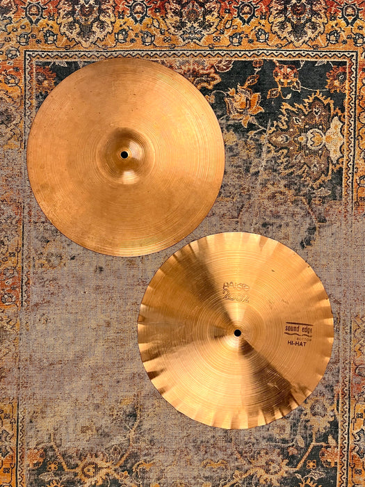 VINTAGE PAISTE 2002 SOUND EDGE Hihats 14” 960 1010 g ICONIC! The REAL DEAL Black Label! Don’t Pay $508