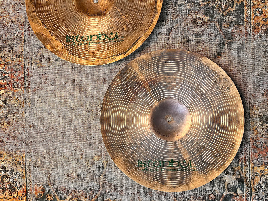Istanbul AGOP SIGNATURE 14” Hihats 834 966 g THIN LIGHT SMOKY COMPLEX! Perfect Shape!