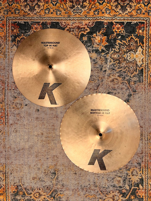 Zildjian K MASTERSOUND 13” Hihats 852 1098 g CLEAN DARK CRISP! Early Version! Discontinued!