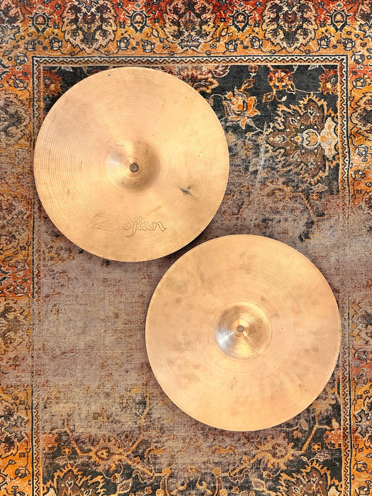 Vintage Zildjian New Beat 14” Hihats 884 1330 g SOUND AMAZING Dry Complex! Classic Sound!