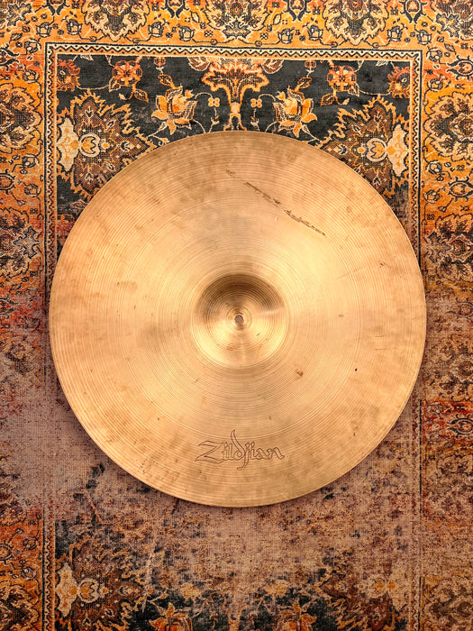 Rare Thin HUGE Vintage 1970s Zildjian Crash 22” ONLY 2384 g LIGHT RIDE or THIN CRASH RIDE! Amazing!