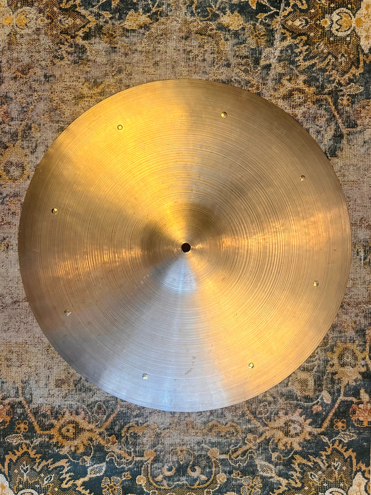 Rare Ultra Complex 19” Vintage Zildjian 1960s Hand Hammered SIZZLE Ride 1774 g ALL 8 RIVETS