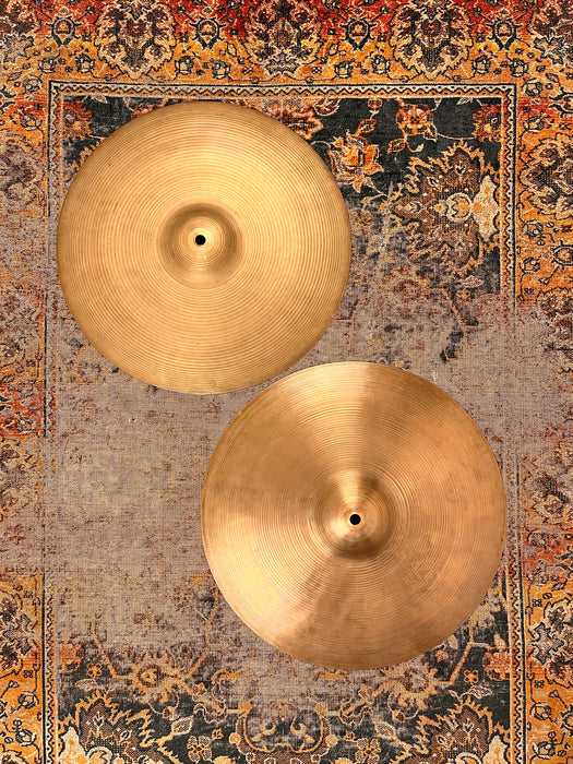 Rare PAPERTHIN 1960s Vintage Zildjian 15” Hihats 976 1066 g AMAZING LIGHT DRY RINGO!