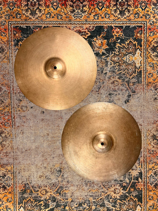 Light Complex Paper Thin Vintage 1950s Zildjian Hihats 14” 752 858 g REAL! BEAUTIFUL!