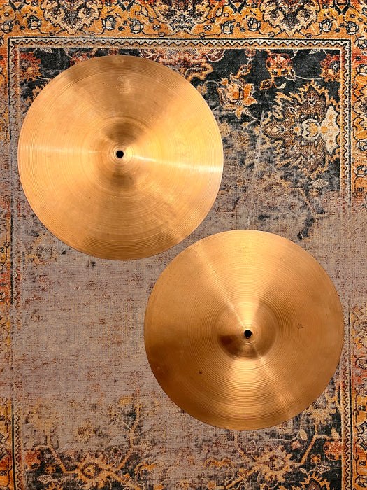 PAPER THIN Vintage 1960s Zildjian 14” Hihats ONLY 858 811 g Whispy Complex RINGO! Sound Incredible