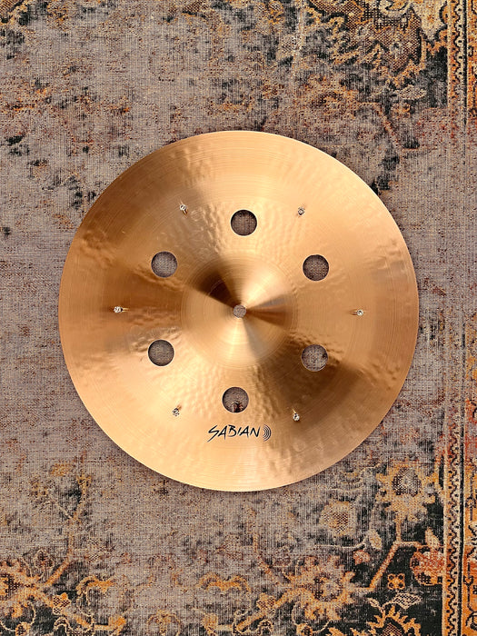 RARE Sabian ZEN EFFECTS NOVO CHINA Hihat Sizzle EFX 14” ONLY 760 g w/ UNIQUE HUGE RIVETS