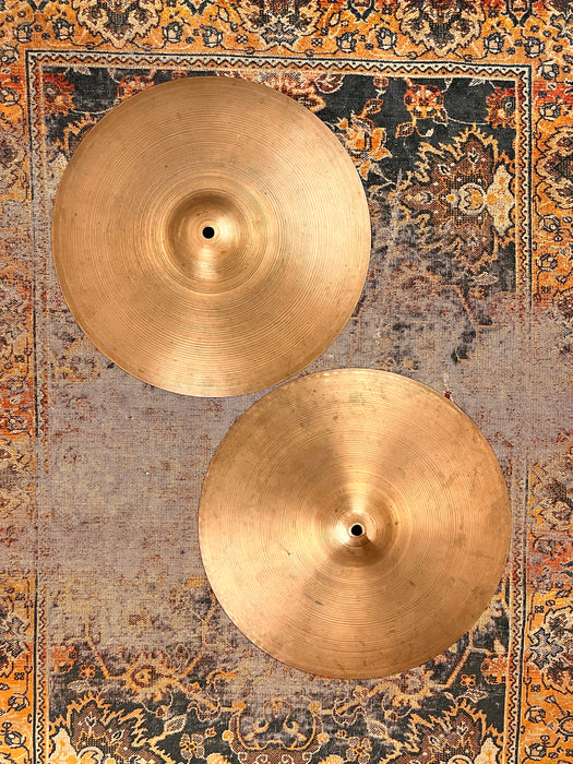 Vintage Zildjian 1960s EARLY NEW BEAT Hihats 15” 1036 1434 g THINNER TOP! Dark & Responsive!