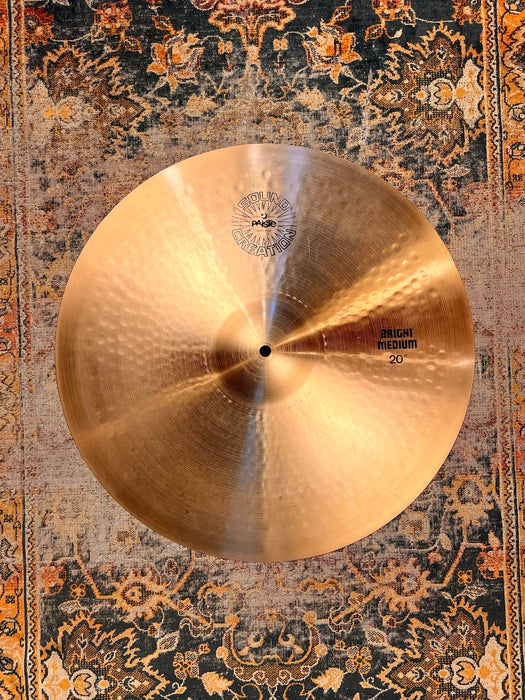 RARE Vintage Paiste Sound Creation BRIGHT MEDIUM RIDE 20” 2529 g SUPER CLEAN Look and TONE