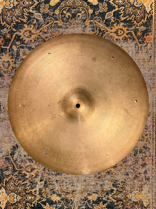 Light Complex Hand Hammered 1960s Vintage Zildjian 20” Sizzle Ride 2195 g ALL RIVETS