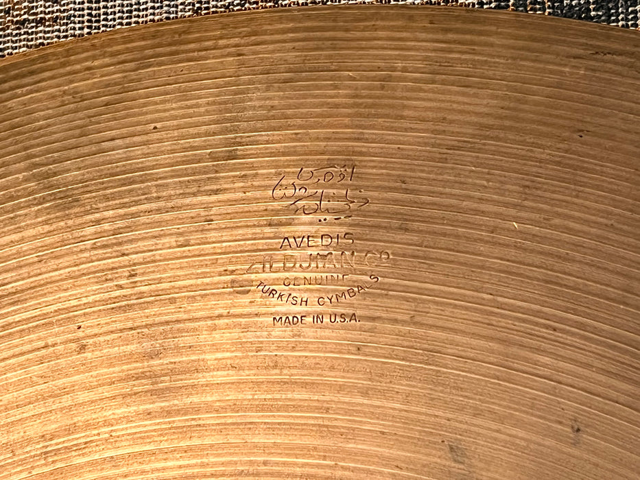 FULL 1960s Vintage Zildjian THIN 18” Crash 1388 g CLASSIC Famous A Tone