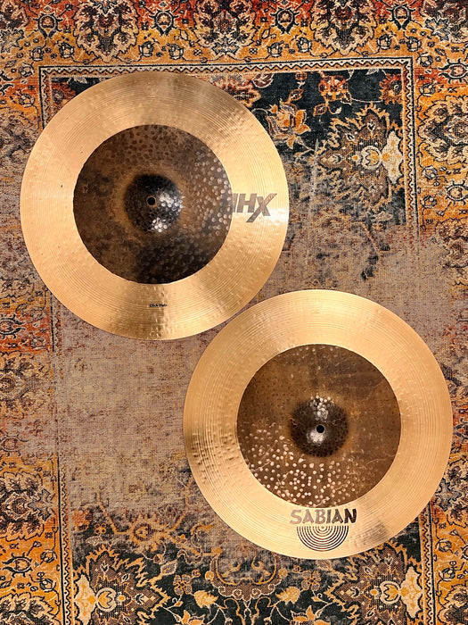 RARE Custom 17” Sabian HHX CLICK HATS Hihats YES!! 17s”! 1624 1998 g PERFECT! Unique! Massive!