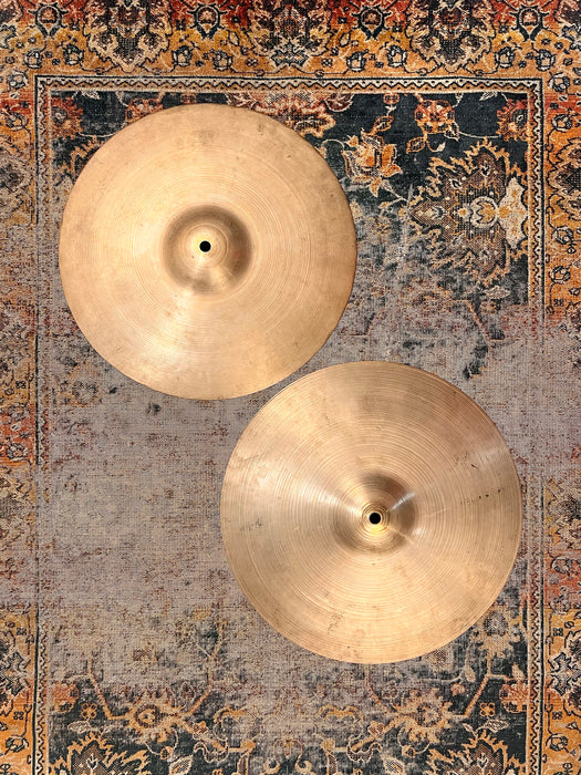 ULTRA PAPERTHIN Vintage 1960s Zildjian 14” Hihats PLAY 1940s ONLY 612 711 g Whispy Complex