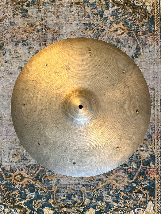 1950s VINTAGE Zildjian 18” Light Complex Crash Ride SIZZLE 1633 g ALL 8 Rivets