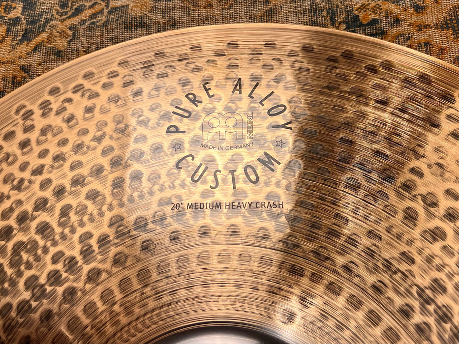 Meinl PURE ALLOY CUSTOM 20” Medium Heavy Crash 2034 g FULL w/Shimmer IMMACULATE! Perfect In BAG! Don't Pay $360 For A Guess!
