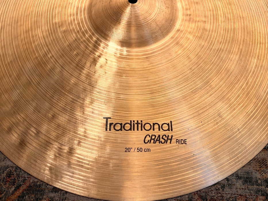 Earlier ISTANBUL AGOP Traditional Factory CRASH RIDE 20” 2066 g Amazing DARK Complex Crashable