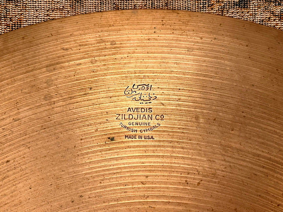 1960s Vintage Zildjian 20" Ride Crash 2654 g DRY SMOOTH And Versatile! CLASSIC 60s Zildjian