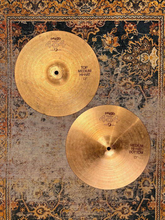 RARE VINTAGE Paiste 13” 404 ULTRA PAPER THIN Hihats 517 640 g YES 13s”!!