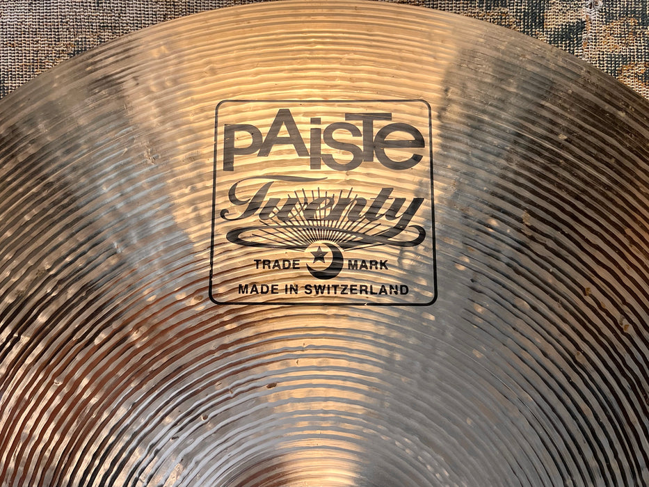 Rare Discontinued Paiste ORIGINAL Twenty Series Factory CRASH 19” 1944 g CLEAN! FULL TONE!