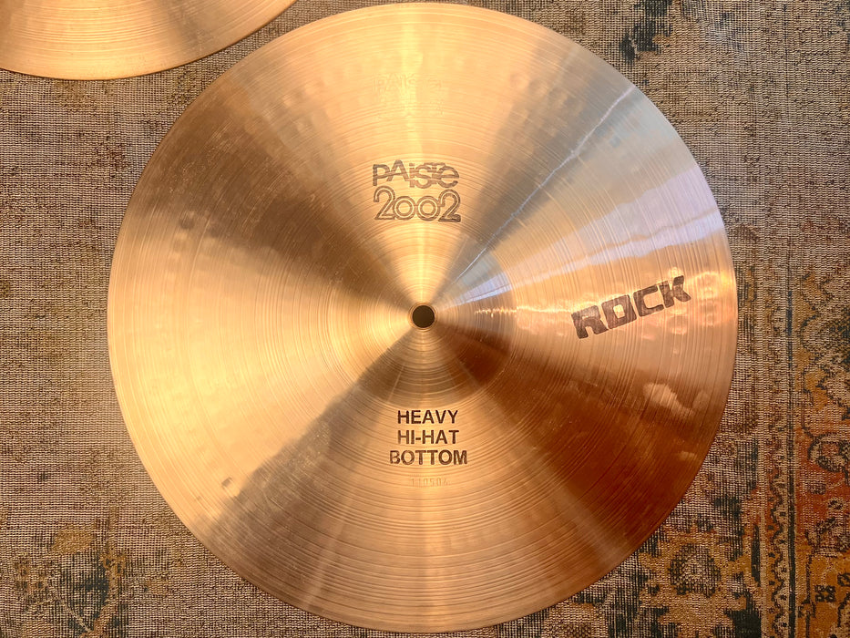 VERY CLEAN Rare Vintage Paiste 2002 Heavy ROCK Hihats 14" 1022 1044 g PORCARO