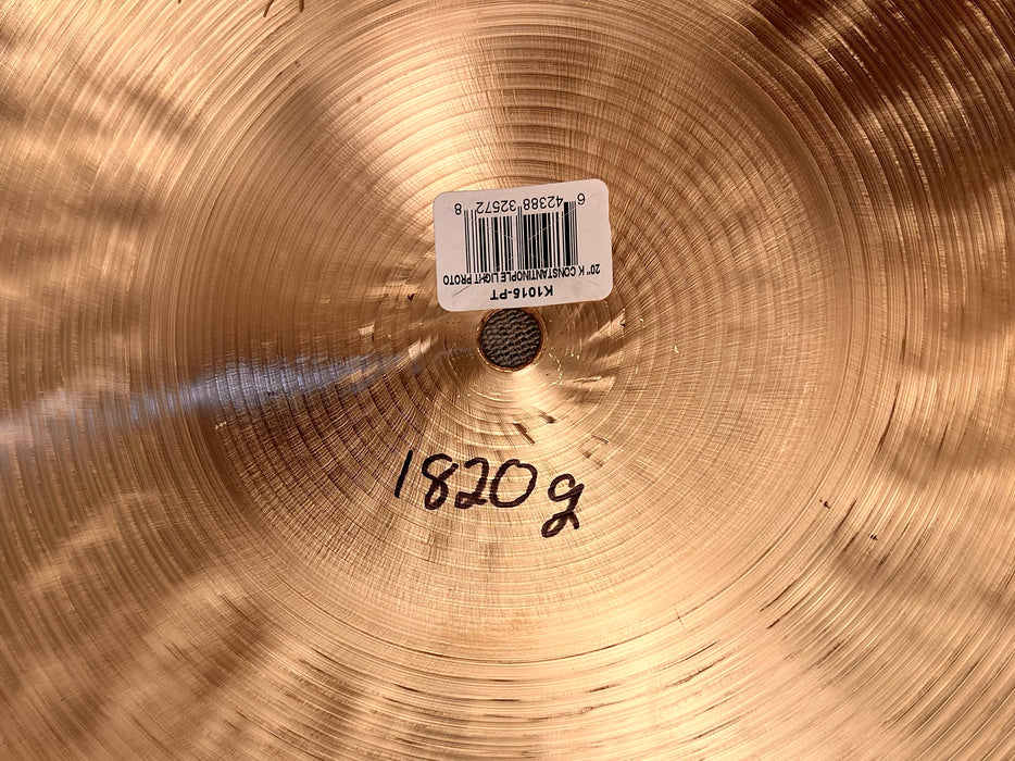 Zildjian K CONSTANTINOPLE LIGHT RIDE SIZZLE 20” LIMITED EDITION ONLY 1820 g IMMACULATE