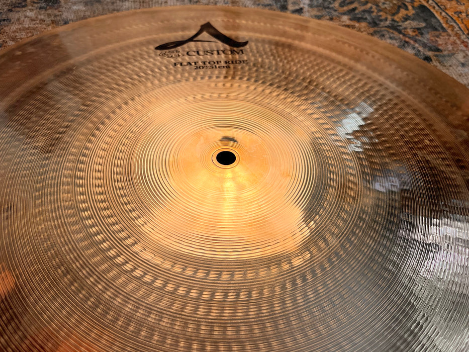 Discontinued THIN Ultra Smooth GLASSY Zildjian 20” A CUSTOM FLAT RIDE 2196 g SUPER CLEAN!