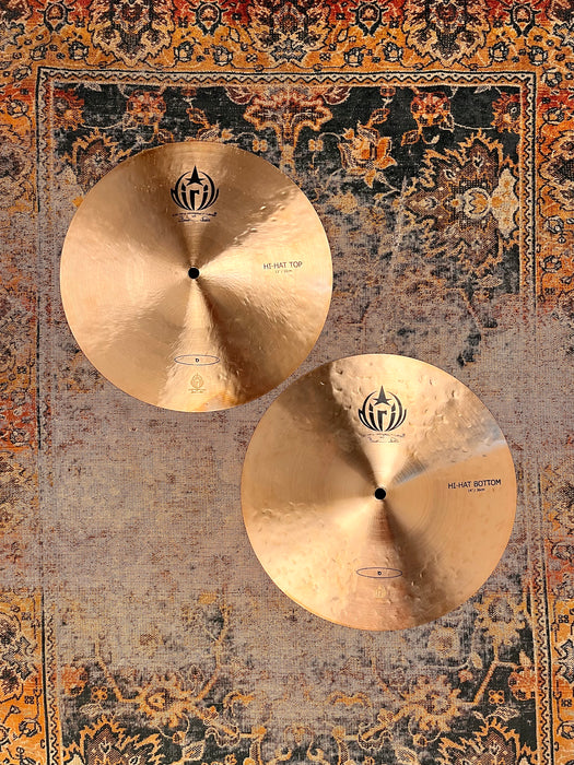 Ultra Crisp Hand Hammered DIRIL CUSTOM 13” Hihats 1042 1184 g Fine Golden Lathing! Clean