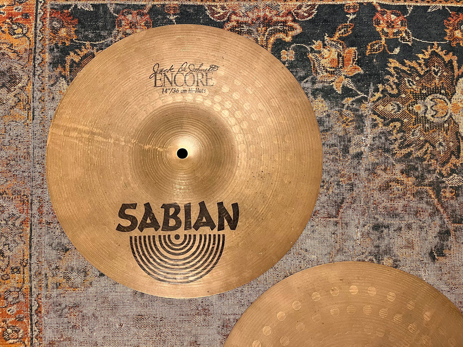 Rare DRY DARK Sabian JACK DEJOHNETTE ENCORE Hihats 14” 936 1292 g Amazing! ARTICULATE Crisp!