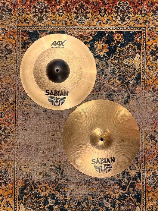 Unique Sabian COMBO AAX Freq HHX Evolution Hihats 14” 1046 1452 g Semi-Dry Darker