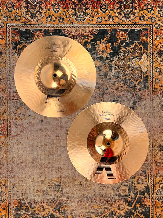 Zildjian K CUSTOM HYBRID Hihats 13.25” 856 1210 g Super CLEAN! Crisp DARK! Why Pay $540?