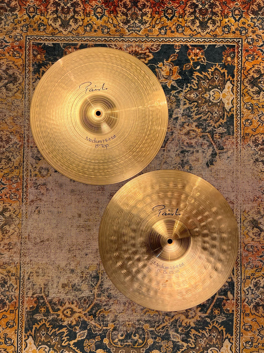 RARE Huge EARLY PAISTE SIGNATURE 15” Hihats 1241 1374 g CLEAN