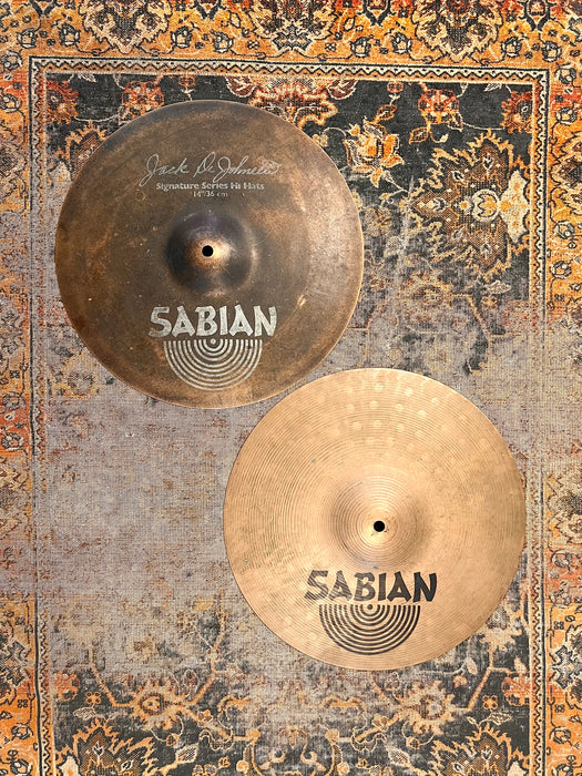 UNIQUE Sabian COMBO JACK DEJOHNETTE Original + ENCORE Hihats 14” 1193 1518 g AMAZING DRY