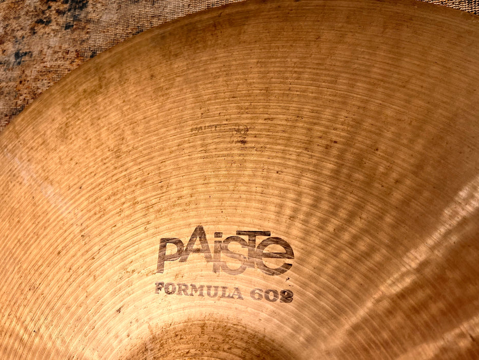 Vintage Paiste 602 Medium Ride 20” FACTORY STAMPED From 1975 2520 g DARK SMOOTH Definition