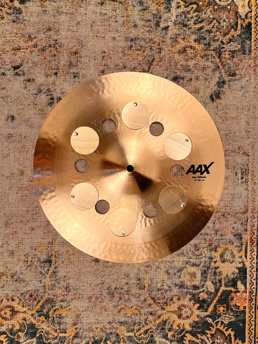 RARE Sabian ZEN EFFECTS NOVO CHINA Hihat Sizzle EFX 14” ONLY 760 g w/ UNIQUE HUGE RIVETS