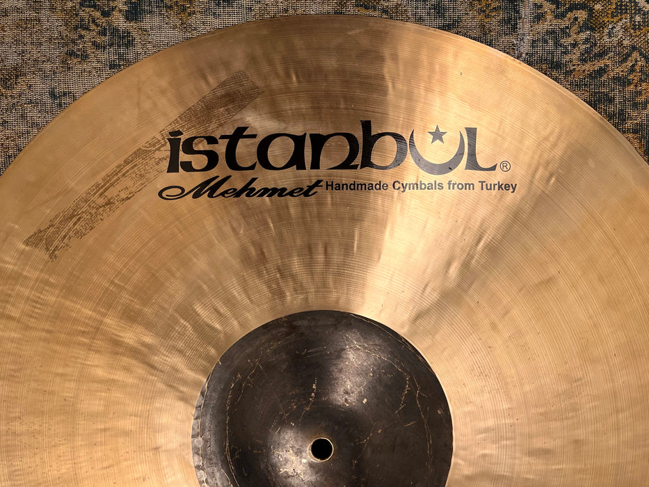 Rare 23” ISTANBUL Mehmet BLACK BELL Ride 3697 g DARK! Clean!  Raw Bell & Hand Hammered