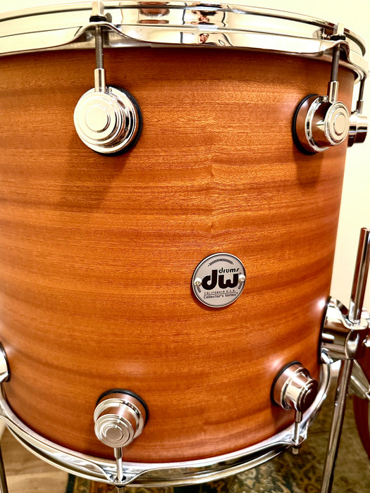 Custom DW Collector's Series EXOTIC MAHOGANY SPRUCE Drum Set 13", 16", 22" Mahogany Finish w/ Cases MINT