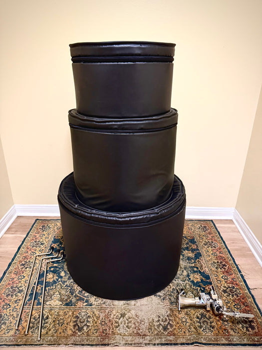 Custom DW Collector's Series EXOTIC MAHOGANY SPRUCE Drum Set 13", 16", 22" Mahogany Finish w/ Cases MINT