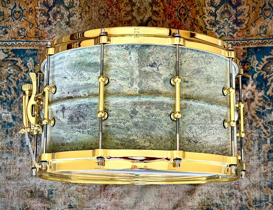 ONE-of-a-KIND LUDWIG PROTOTYPE “AGED CRUSTY COPPER” 8” X 14” COPPERPHONIC Snare Drum